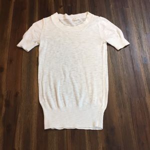 J. Crew Factory Sweaters - J Crew white knit short sleeve sweater J. Crew Factory Sweaters - J Crew white knit short sleeve sweater
